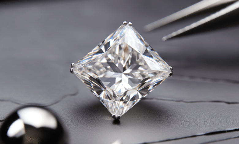 Princess cut diamond engagement ring