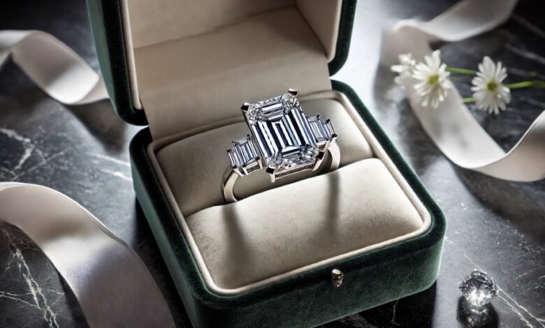 Propose with an Emerald Cut Ring