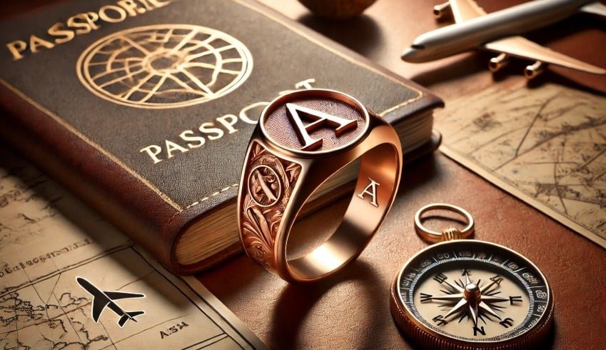 Travel-Inspired Initial Rings