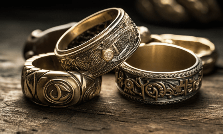 Men's wedding rings from different cultures