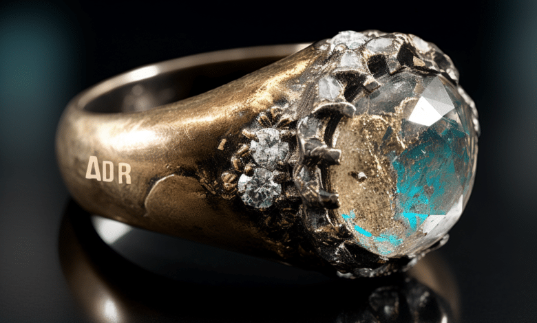 Before and after photo of a restored ring