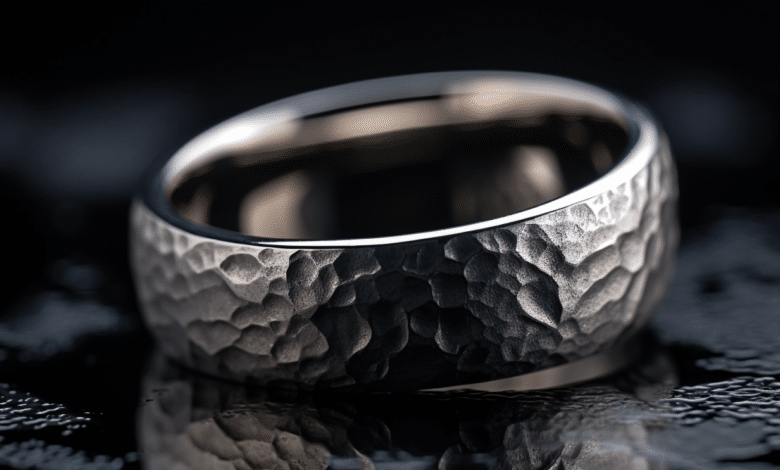 Man trying on a wedding ring