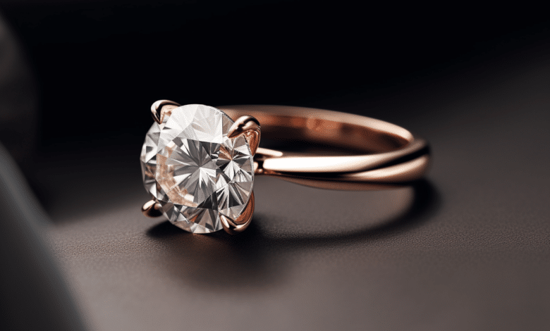 Minimalist solitaire engagement ring on a modern bride's hand