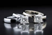 Princess cut diamond engagement ring