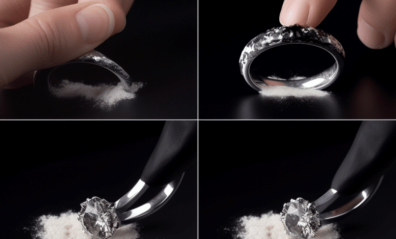 Sparkling clean engagement ring
