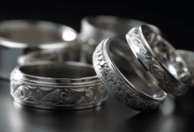 Silver Design Elements for Wedding Rings