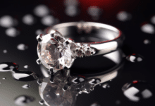 Sparkling diamond ring after cleaning