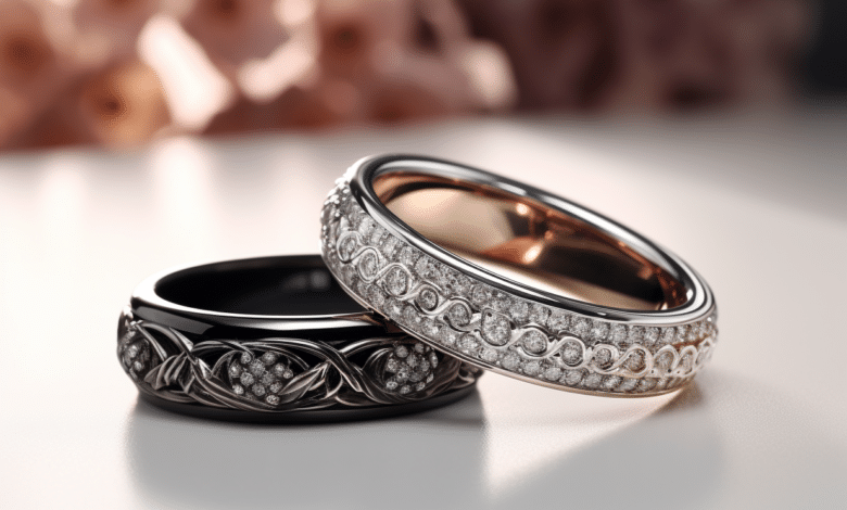 Photo of a woman wearing a comfortable and durable engagement ring