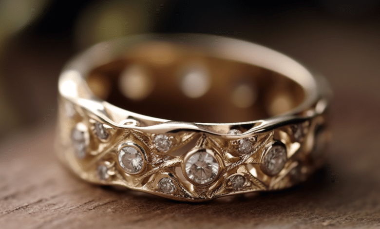 Couple designing a custom wedding ring