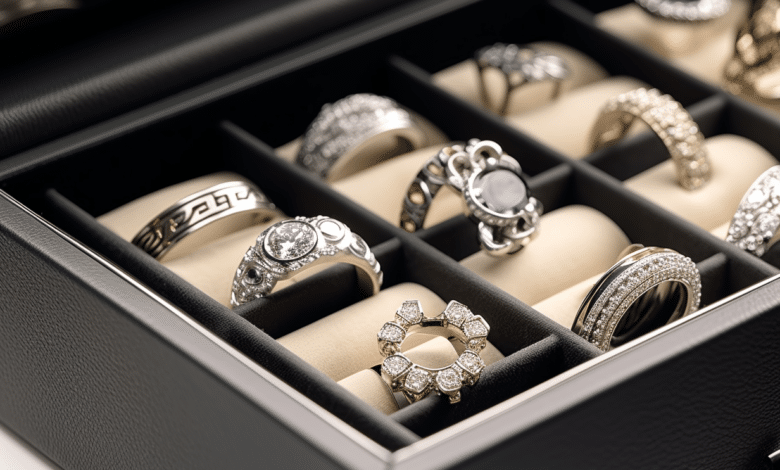 Dust-free ring storage tips