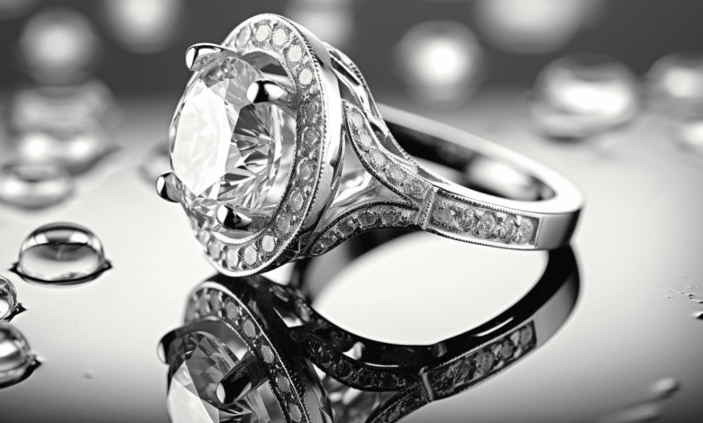 Photo of a person examining their engagement ring