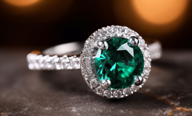 Photo of a birthstone ring with insurance documents