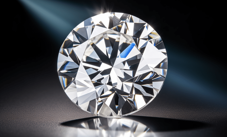 Round cut diamond engagement ring