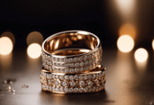 Seasonal wedding rings with holiday themes