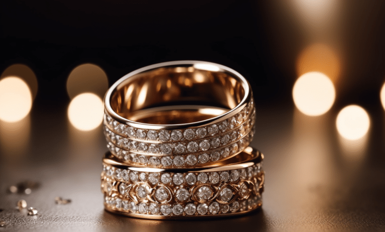 Seasonal wedding rings with holiday themes