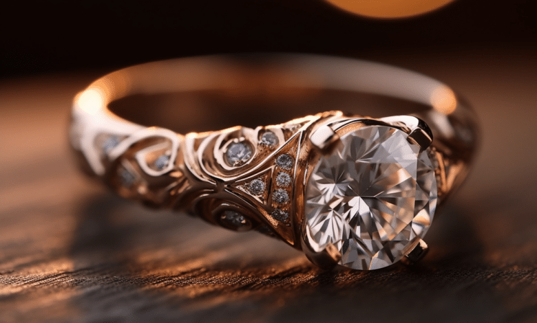 Couple choosing an engagement ring with various settings