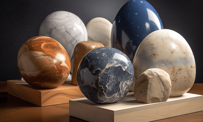 Photo of various stone types for selection