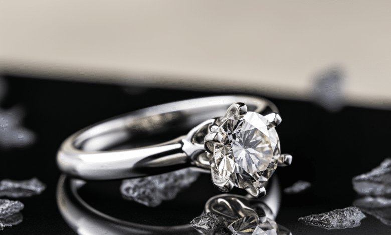 Photo of a person holding an insured engagement ring