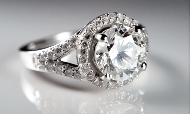 Engagement ring on a woman's hand
