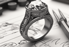 Couple trying on 3D printed engagement rings