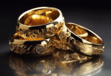 A sparkling gold ring after cleaning and polishing