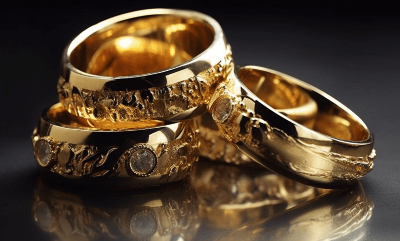 A sparkling gold ring after cleaning and polishing