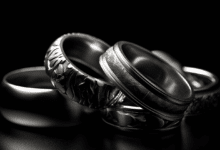 Titanium wedding ring symbolizing strong marriage