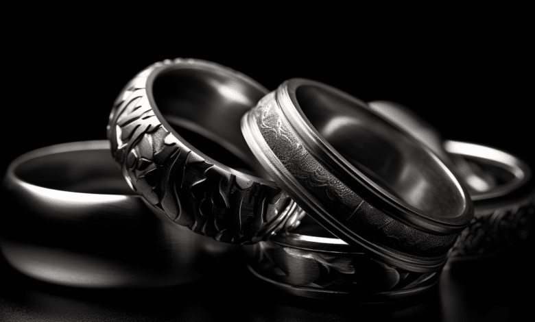 Titanium wedding ring symbolizing strong marriage