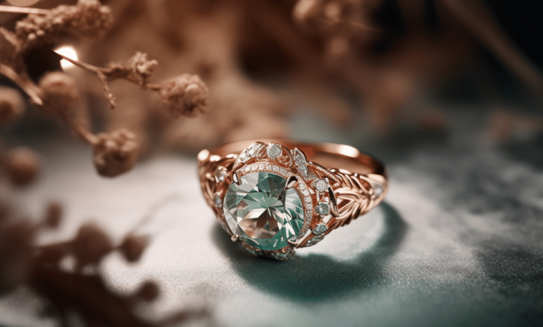 Christmas engagement ring with unique design
