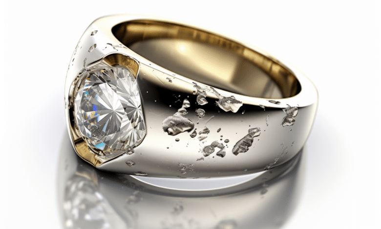 Woman wearing an insured engagement ring