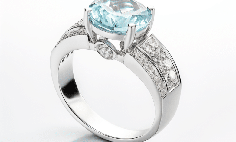 Affordable holiday ring on a festive background