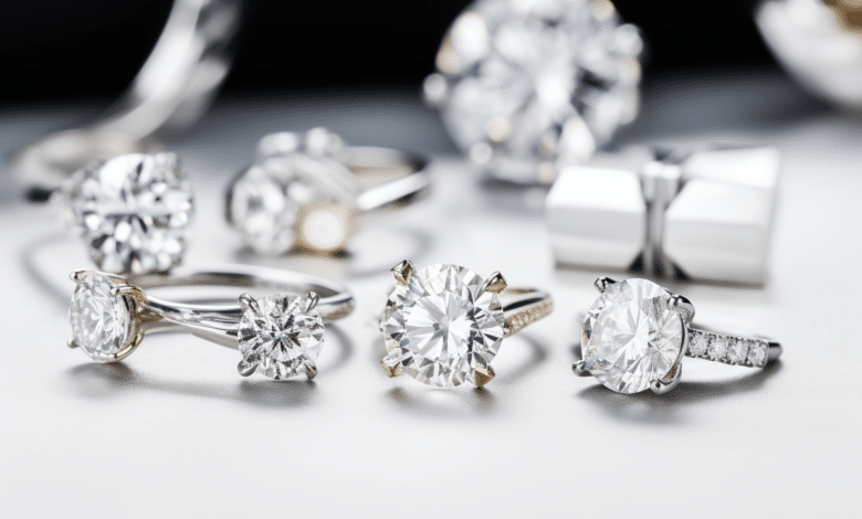 Lab-grown diamond halo engagement ring