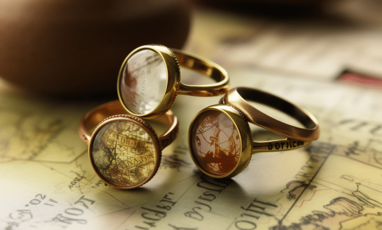 Travel-Inspired Initial Rings