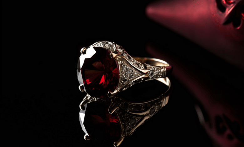 Vintage colored diamond engagement ring