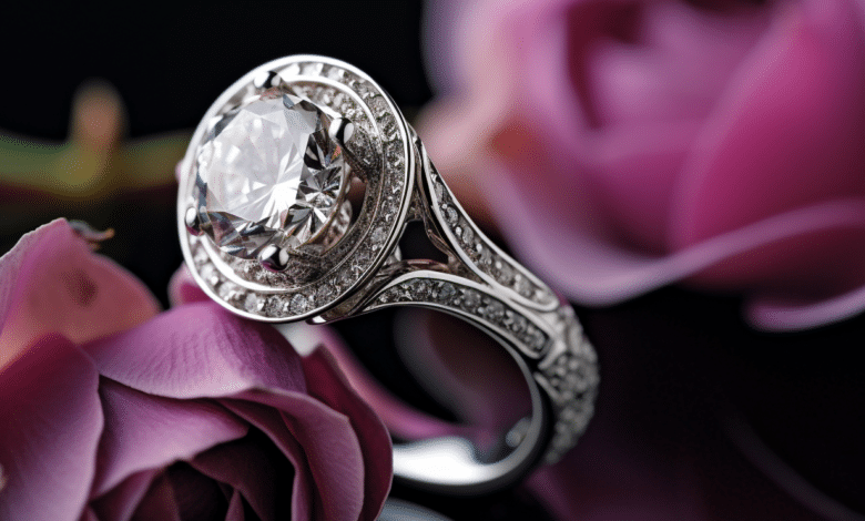 Custom engagement ring with warranty and insurance