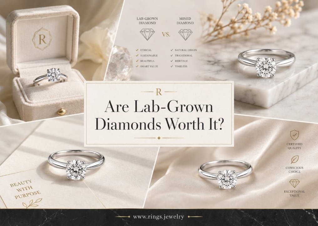 Are Lab-Grown Diamonds Worth It? A Jeweler’s Honest Guide 2 Lab-grown diamond engagement ring guide with beauty, value, certification, ethical choice, and smart buying advice