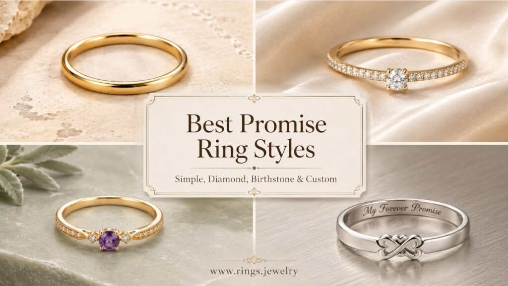 Best Promise Ring Styles: Simple, Diamond, Birthstone, and Custom 2 Best promise ring styles with simple gold band, diamond ring, birthstone design, and engraved custom ring ideas for meaningful jewelry inspiration