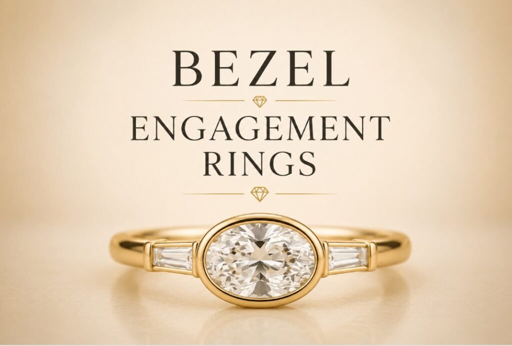 Bezel Engagement Rings 2 Bezel engagement rings banner with oval bezel diamond ring