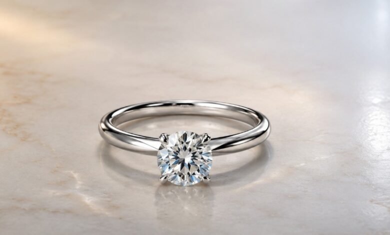 Diamond color grade guide with colorless and near-colorless diamonds, metal choice, sparkle, and engagement ring buying advice