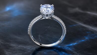 Diamond Fluorescence in Engagement Rings: Good, Bad, or Overhyped? 50 Diamond fluorescence guide with blue glow, UV light effect, transparency, color grade, and engagement ring buying advice