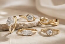 Luxury gold engagement rings with oval, bezel, east-west and vintage-inspired diamond designs for 2026 trends