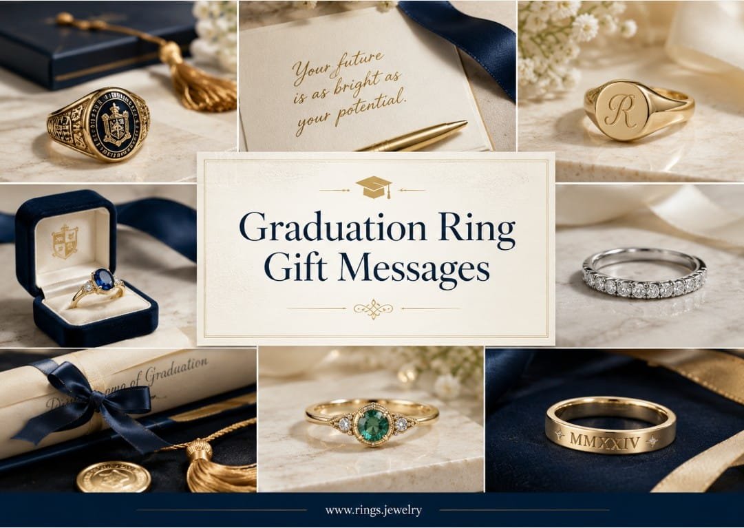 Graduation ring gift messages with complete fine rings, elegant graduation cards, class ring inspiration, milestone jewelry gifts, and thoughtful encouragement notes