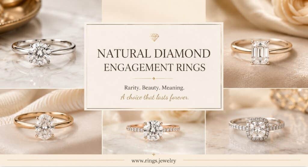 Natural diamond engagement rings guide with rarity, beauty, certification, sourcing, and heirloom meaning