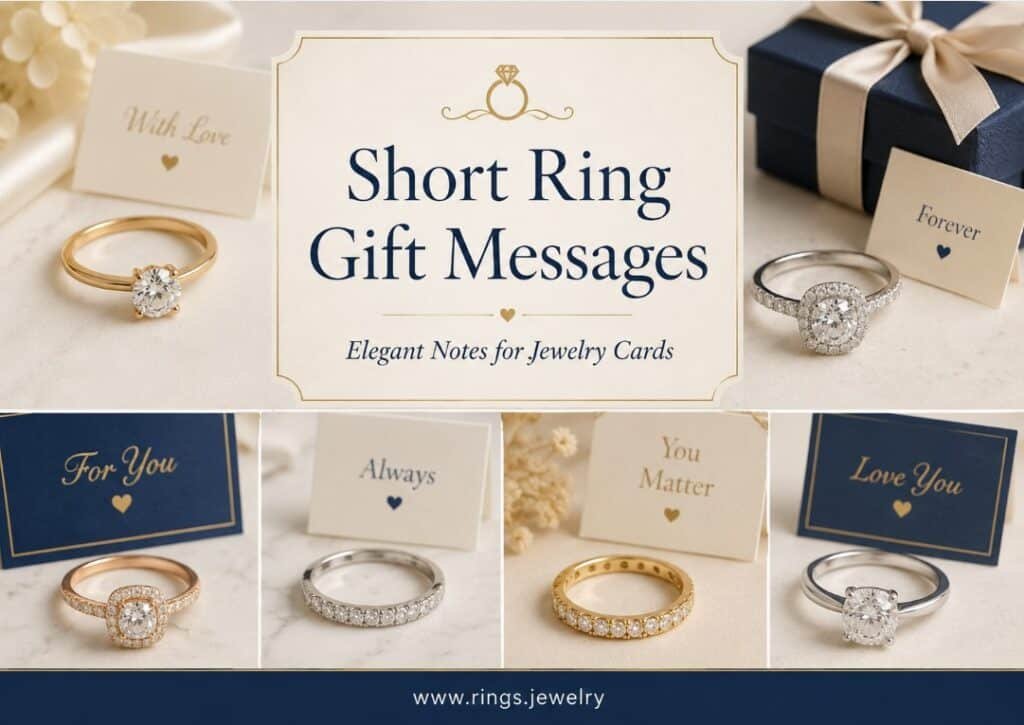 Short Ring Gift Messages: Elegant Notes for Jewelry Cards 2 Short ring gift messages with elegant jewelry cards, complete fine rings, romantic notes, promise wording, and thank-you ideas