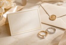 What to write in a ring gift card with elegant rings, refined jewelry stationery, meaningful card message inspiration, romantic ring note ideas, and thoughtful gift wording